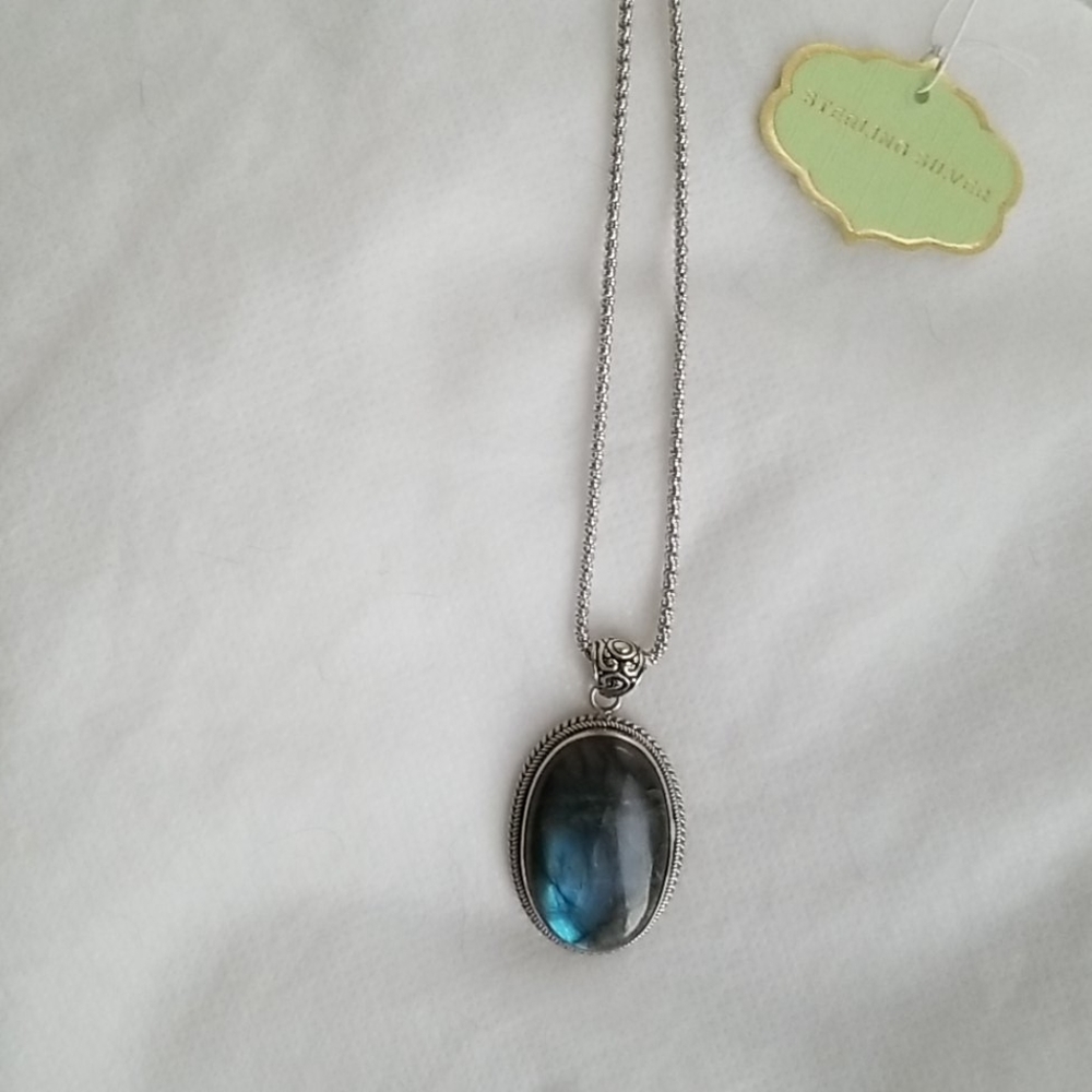 Sterling Silver Labrodite Pendant